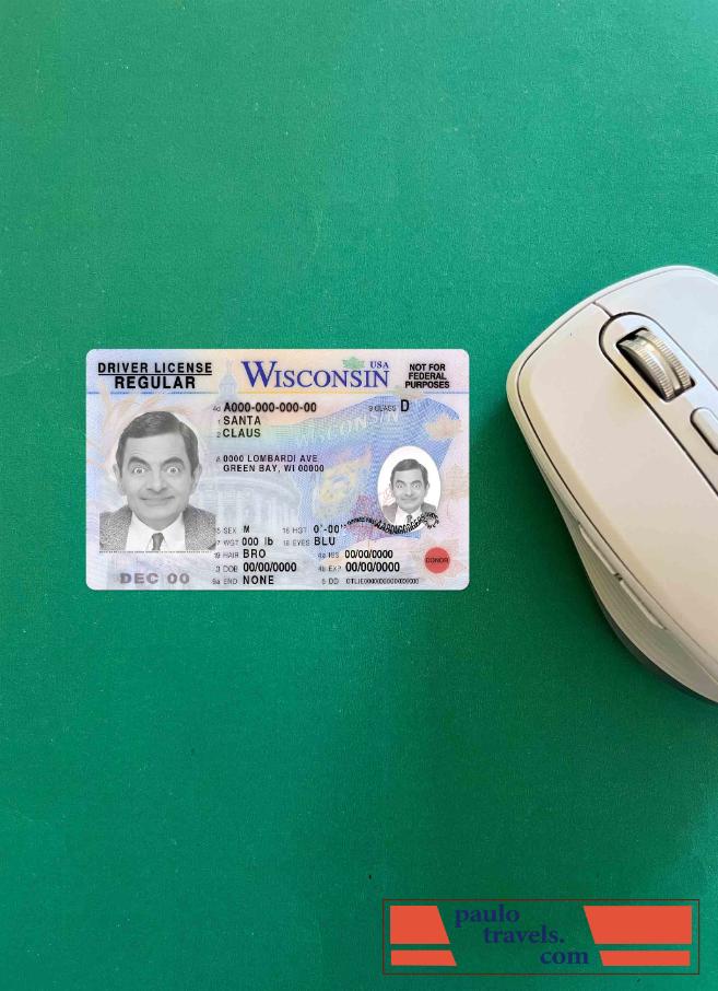 USA Wisconsin DL photolook FRONT PSD template